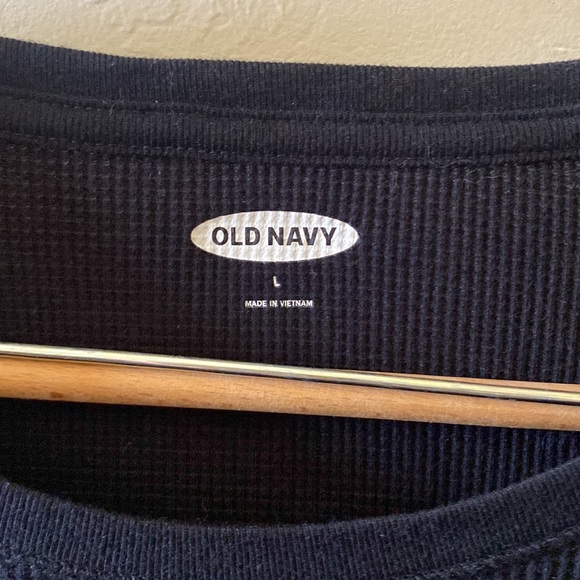 Black waffle knit long sleeve - Picture 3 of 4